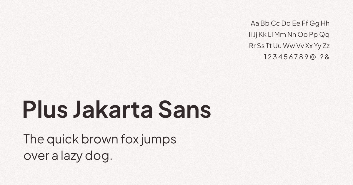 Plus Jakarta Sans
